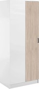 Narożna szafa uchylna biały + dąb sonoma W2-G72