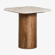 Kwadratowa Szafka Nocna 40x40 Cm Merieines Naturalne Kolory Marmuru & ↑40 Cm - Sklum