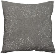 Poszewka dekoracyjna LEAFY LACE 40x40 cm, szara