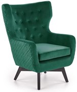 Zielony Welwetowy Fotel Uszak A7-A92