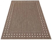 Brązowy dywan dwustronny do salonu G4-T14