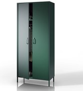 Szafa na ubrania metalowa loftowa butelkowa zieleń: Modern FLAVIO, 800 x 1850 x 450 mm