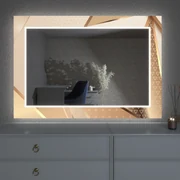 Lustro LED z dekoracją D22