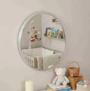 Lustro w srebrnej, owalnej ramie 43x53cm