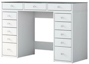 Stolik kosmetyczny Grace White ze szklanym blatem