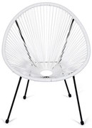 Biały fotel ogrodowy ze sztucznego rattanu Bonami Selection Avocado