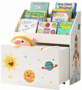 Skandynawski regał dziecięcy na książki z szufladą C5-P12