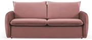 Różowa aksamitna rozkładana sofa 194 cm Vienna – Cosmopolitan Design