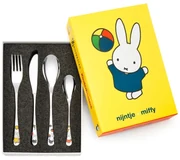 Sztućce dla dzieci ze stali nierdzewnej w kolorze srebra 4 szt. Miffy – Zilverstad
