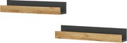 Półka ścienna antracyt/złoty dąb 60x12x10 tomy