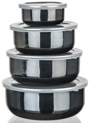 Banquet Zestaw misek emaliowanych METALLIC Black, 8 szt.