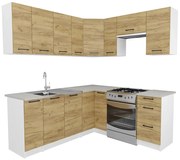 Komplet mebli kuchennych narożny dąb craft Z2-A35