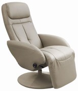 OPTIMA recliner cappuccino rozkładany ecoksóra tradycyjny