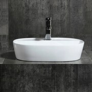 Umywalka ceramiczna Rebiko – 600x400x120 mm, biała, nowoczesny i minimalistyczny design