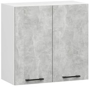 Dwudrzwiowa szafka kuchenna z półkami w kolorze betonu Z4-N94