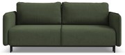 Zielona rozkładana/ze schowkiem sofa 226 cm Luana – Makamii