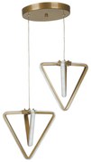 Metalowa lampa wisząca LED w kolorze brązu ø 20 cm Baris – Squid Lighting