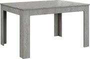 Drewniany stół w kolorze szarym cementowym, rozkładany 120×80 - 170×80 - LIPARI