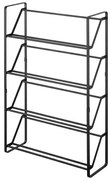 Czarny stojak na buty z 4 poziomami YAMAZAKI Frame