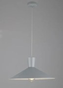 Szara lampa wisząca z szerokim kloszem V047 R8-R02