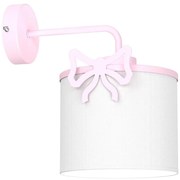 Kinkiet dziecięcy SWEET 1xE27/15W/230V biały/różowy/kokarda