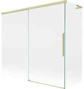 Mexen Rox L parawan nawannowy 2-skrzydłowy rozsuwany 170 + 75 x 150 cm, transparent, złoty szczotkowany - 8C9L-170-075-55-00