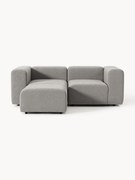 Sofa modułowa Bouclé z pufem Lena (3-osobowa)