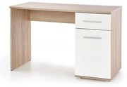 Biurko nowoczesne sonoma dąb + białe F8-C08