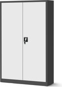 Szafa biurowa na akta szeroka Jan II 115x40x185 cm antracyt/biały
