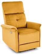 Fotel rozkładany SEMIR VELVET musztardowy HALMAR