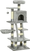 PawHut Drapak Stabilny i Komfortowy, 49x44x132cm, Szary