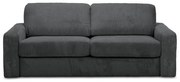 Ciemnoszara sztruksowa rozkładana sofa 195 cm Nona – Makamii