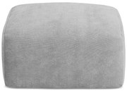 Jasnoszary podnóżek z tkaniny szenilowej Leila – Makamii