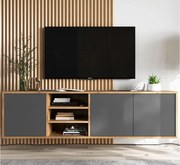 Szafka RTV NILA 2 150 dąb wotan/grafit mat