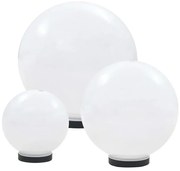 Zestaw 3 okrągłych lamp ogrodowych LED - 3X O013 N2-H60