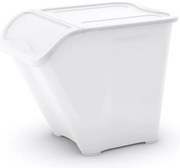 Biały plastikowy pojemnik z pokrywką 55x39x46 cm All In Box – KIS
