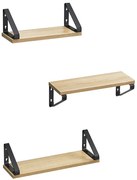 Komplet 3 półek ściennych dąb sonoma T0-G08