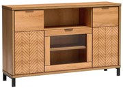 Komoda z szafkami i witryną D1-F68