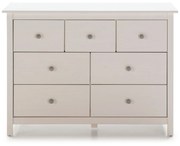 Biała niska komoda z litego drewna sosnowego 110x80 cm Berna – Marckeric