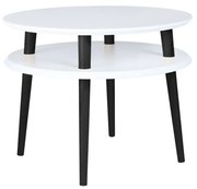 Stolik kawowy UFO MEDIUM 57x57 biały/czarny RAGABA