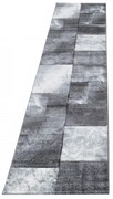 Dywan nowoczesny Hawaii Kwadraty szary 80 cm x 300 cm