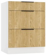 Szafka kuchenna z szufladami 60 cm dąb olejowany M0-C46
