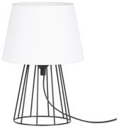 Spot-Light 7662104 - Lampa stołowa MANGOO 1xE27/40W/230V biało-czarna