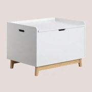 Skrzynia Na Zabawki Z Mdf I Drewna Sosnowego Tom Kids Biała - Sklum