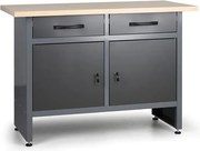 Stół warsztatowy G1, 840 x 1200 x 600 mm,  2 szuflady, 2 szafki