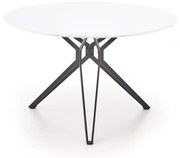 Stół PIXEL 120x120 biały/czarny HALMAR