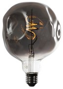 Żarówka LED E27 ze spiralnym żarnikiem G125, lustrzana srebrna, ściemnialna, 4W, 75 lm, 1800K