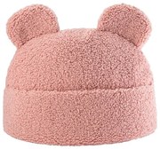 Różowa poduszka na sofę dziecięcą z materiału bouclé Teddy Pouch – Wigiwama