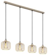 Globo 15758-4H - Żyrandol na linkach ALFRED 4xE27/40W/230V