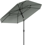 Outsunny 2,3 m Parasol bez podstawy, regulowany parasol tarasowy z korbką, Poliester, Aluminium, Włókno szklane, Ciemnoszary